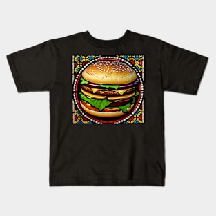 Burger Stained glass Kids T-Shirt